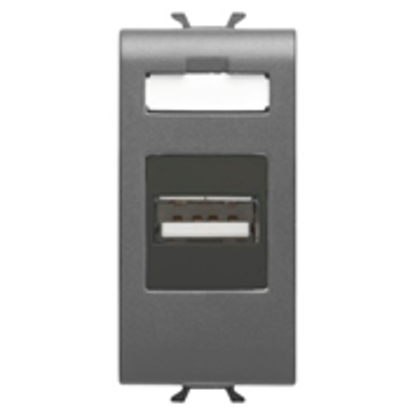 Slika USB SOCKET OUTLET 1 M ANTHRACITE